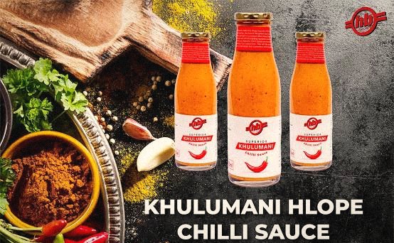 Three bottles of Khulumani chilli sauce